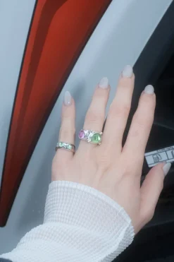 Felt Ring in Sterling Silver - Lizard
