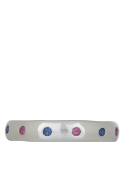 Fortuna Ring in Sterling Silver - Pink Sapphire & Blue Sapphire