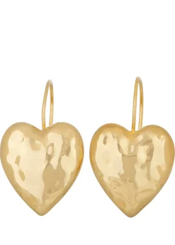Heart Burn Earrings in Gold