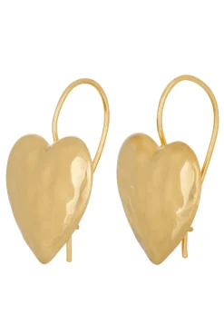 Heart Burn Earrings in Gold