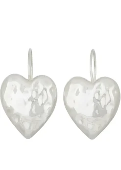 Heart Burn Earrings in Silver
