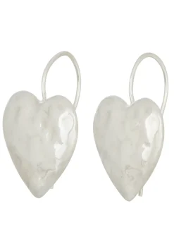 Heart Burn Earrings in Silver