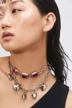 Heart Burn Necklace in Silver