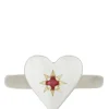 Heart Ring with Star Setting in Sterling Silver