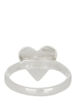 Heart Ring with Star Setting in Sterling Silver