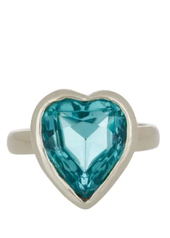 Lovely Ring in Sterling Silver - Aqua
