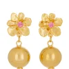 Melograno Earrings in Gold - Rosa