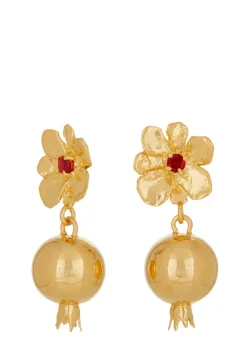 Melograno Earrings in Gold - Ruby