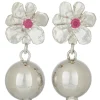 Melograno Earrings in Silver - Rosa