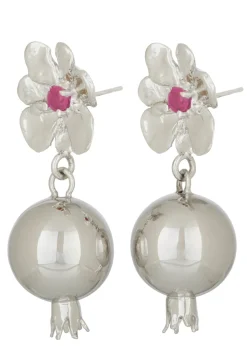 Melograno Earrings in Silver - Rosa