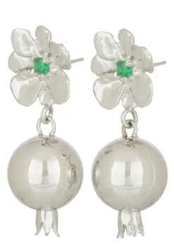 Melograno Earrings in Silver - Lizard