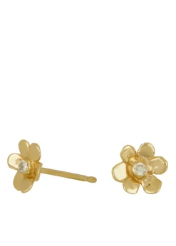 Mini Daisy Studs in 14k - Diamond