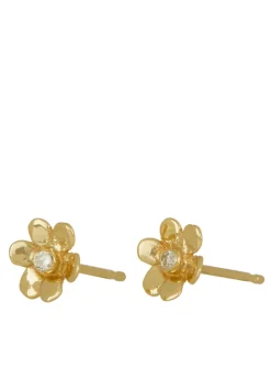 Mini Daisy Studs in 14k - Diamond