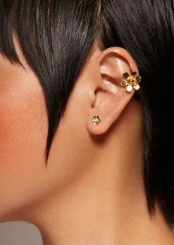 Mini Daisy Studs in 14k - Diamond