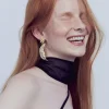 Moon Earrings in Gold
