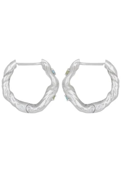 Nan Hoops in Silver - Blue Topaz/Peridot