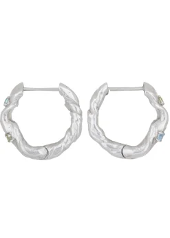 Nan Hoops in Silver - Blue Topaz/Peridot