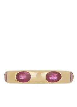 Orbital Ring in 14k - Faceted Ruby