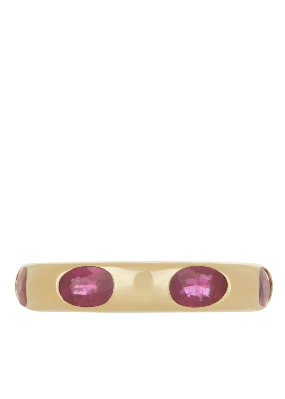 Orbital Ring in 14k - Faceted Ruby