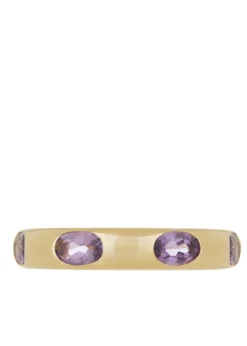 Orbital Ring in 14k - Faceted Light Amethyst