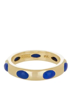 Orbital Ring in 14k - Lapis