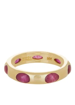 Orbital Ring in 14k - Ruby