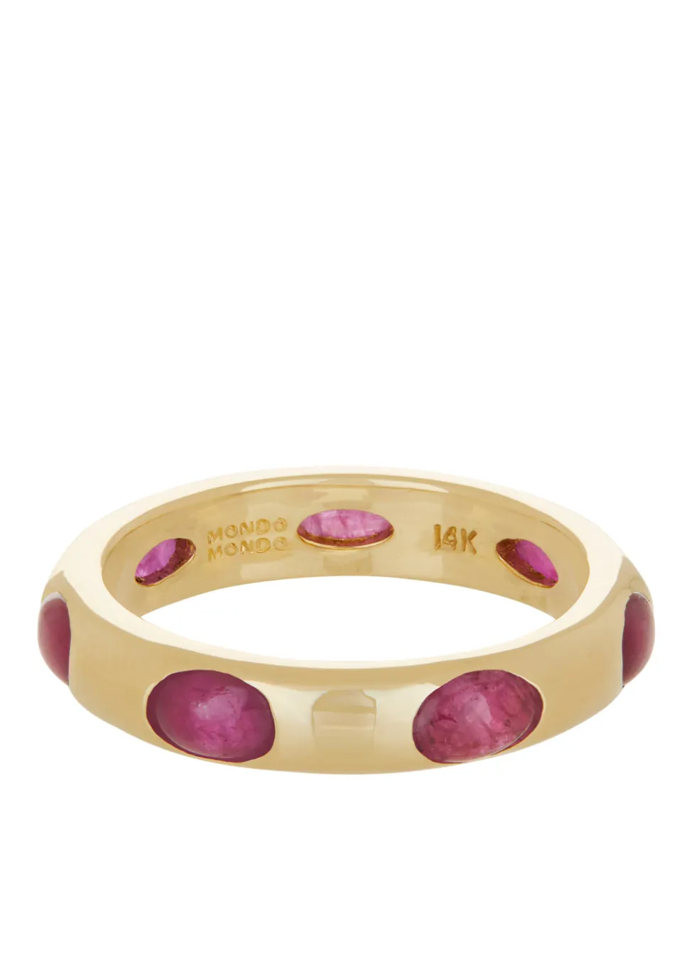 Orbital Ring in 14k - Ruby