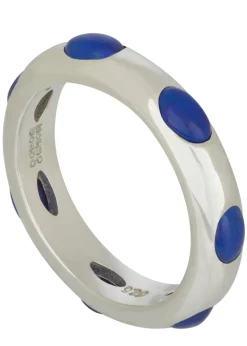 Orbital Ring in Sterling Silver - Lapis