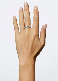 Orbital Ring in Sterling Silver - Faceted Light Amethyst