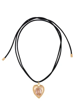 Pacha Cord Necklace in Gold - Crystal