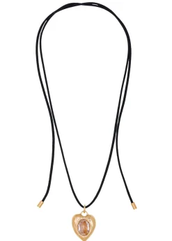Pacha Cord Necklace in Gold - Crystal