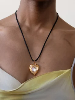 Pacha Cord Necklace in Gold - Crystal