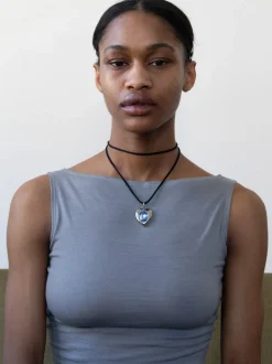 Pacha Cord Necklace in Silver - Lizard