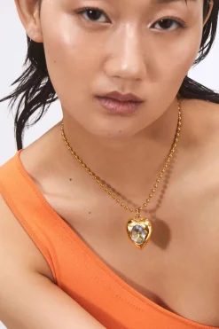 Pacha Necklace in Gold - Crystal