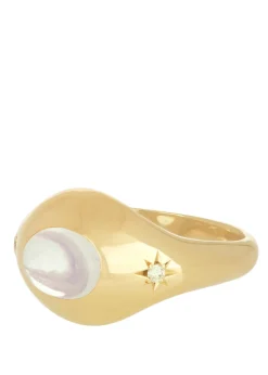Palatial Ring with Diamonds in 14k