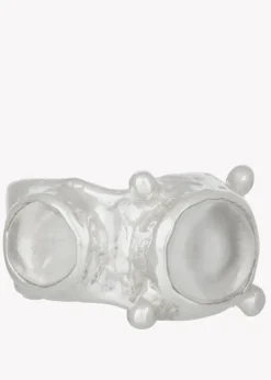 Pulp Ring in Sterling Silver - Crystal