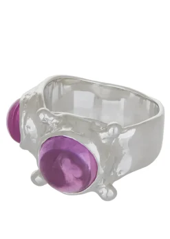 Pulp Ring in Sterling Silver - Fuchsia