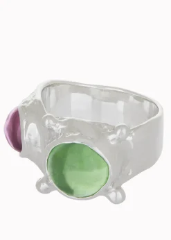 Pulp Ring in Sterling Silver - Lizard Fuchsia