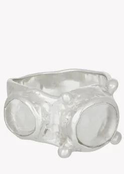 Pulp Ring in Sterling Silver - Crystal