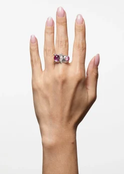 Pulp Ring in Sterling Silver - Fuchsia