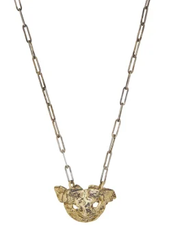 Quiet Friend Necklace in Brass