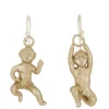 Remus And Romulus Earrings in White Bronze