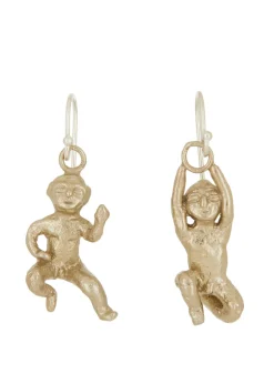 Remus And Romulus Earrings in White Bronze