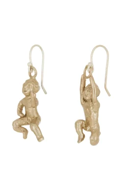 Remus And Romulus Earrings in White Bronze