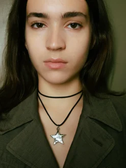 Star Pacha Cord Necklace in Silver