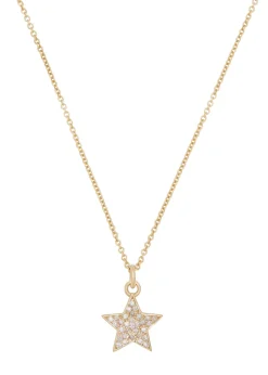 Star Pave Necklace in 14k