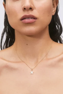 Star Pave Necklace in 14k