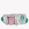 Suede Ring in Sterling Silver - Rosa Iguana