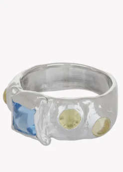 Suede Ring in Sterling Silver - Ice Blue Limoncello
