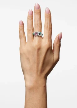 Suede Ring in Sterling Silver - Rosa Iguana